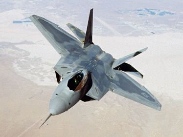 F-22 over Edwards AFB